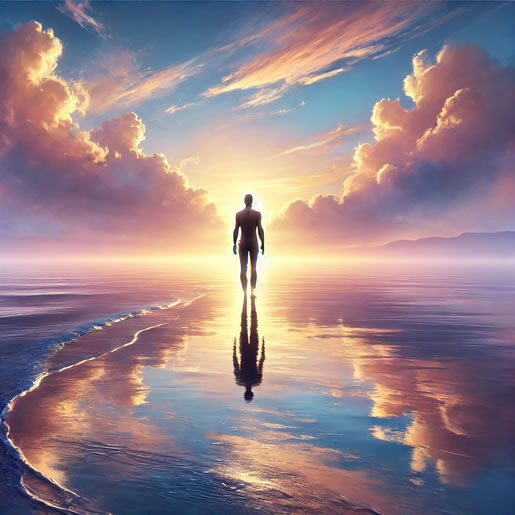 Visual Concept: A serene, reflective image featuring a figure standing at the edge of a calm ocean, looking out toward the horizon, symbolizing deep introspection and the quest for the knowledge of self, Description: In a world full of distractions, ask yourself the ultimate question: 'Who is the I Am?' Discover the essence of self-awareness and empowerment with I Am Hub, your guide to spiritual awakening. #whoistheiam #iamhub #iamtheiam #amitheonlyone #amiwhoiam #iamthatiam #iamwhatiam #iamwhatami #iamwhoiam #whoyousayiam #whatdoesiammean #personalfinanceandinvesting #knowledgeofself #becomeacontentcreator #thefouragreements #beimpeccablewithyourwords #donttakeanythingpersonally #assumenothing #MrPeace #PeaceElluvasunAllahCushEl #alwaysdoyourbest #thefourthagreement #personalfinanceandinvesting #minoritybusinessloans #8aminorityownedbusinesscontracts